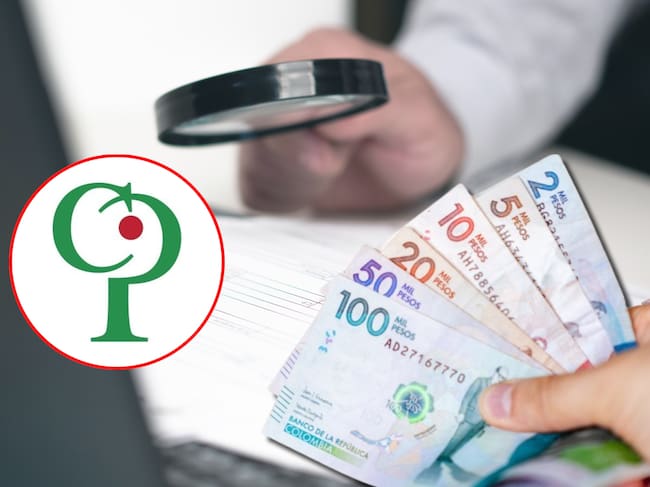 Logo de Colpensiones, dinero e imagen de referencia. Fotos: X @Colpensiones / Getty Images