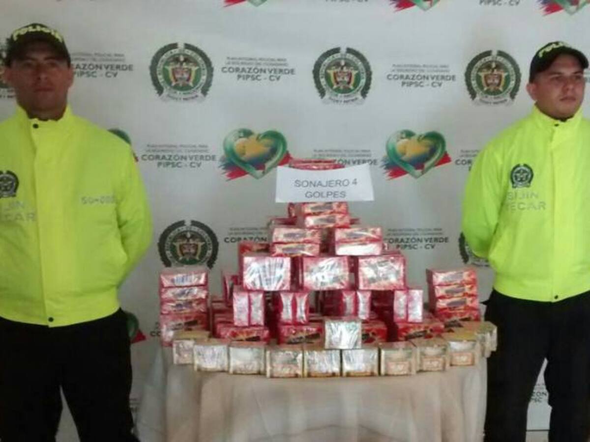 Policía de Cartagena incautó 100 kilos de pólvora