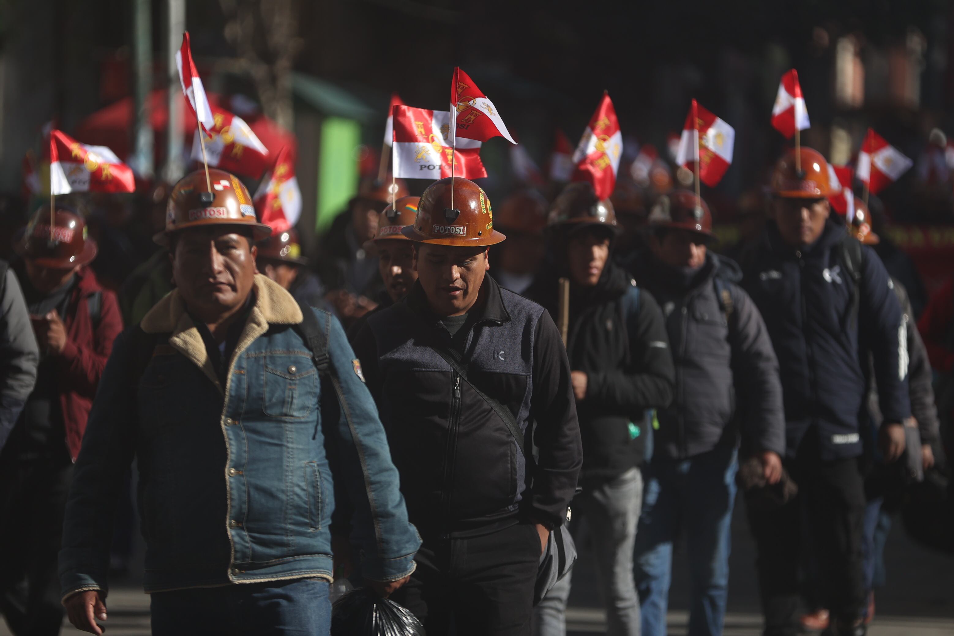 Protesta de mineros. 

 EFE/ Luis Gandarillas
