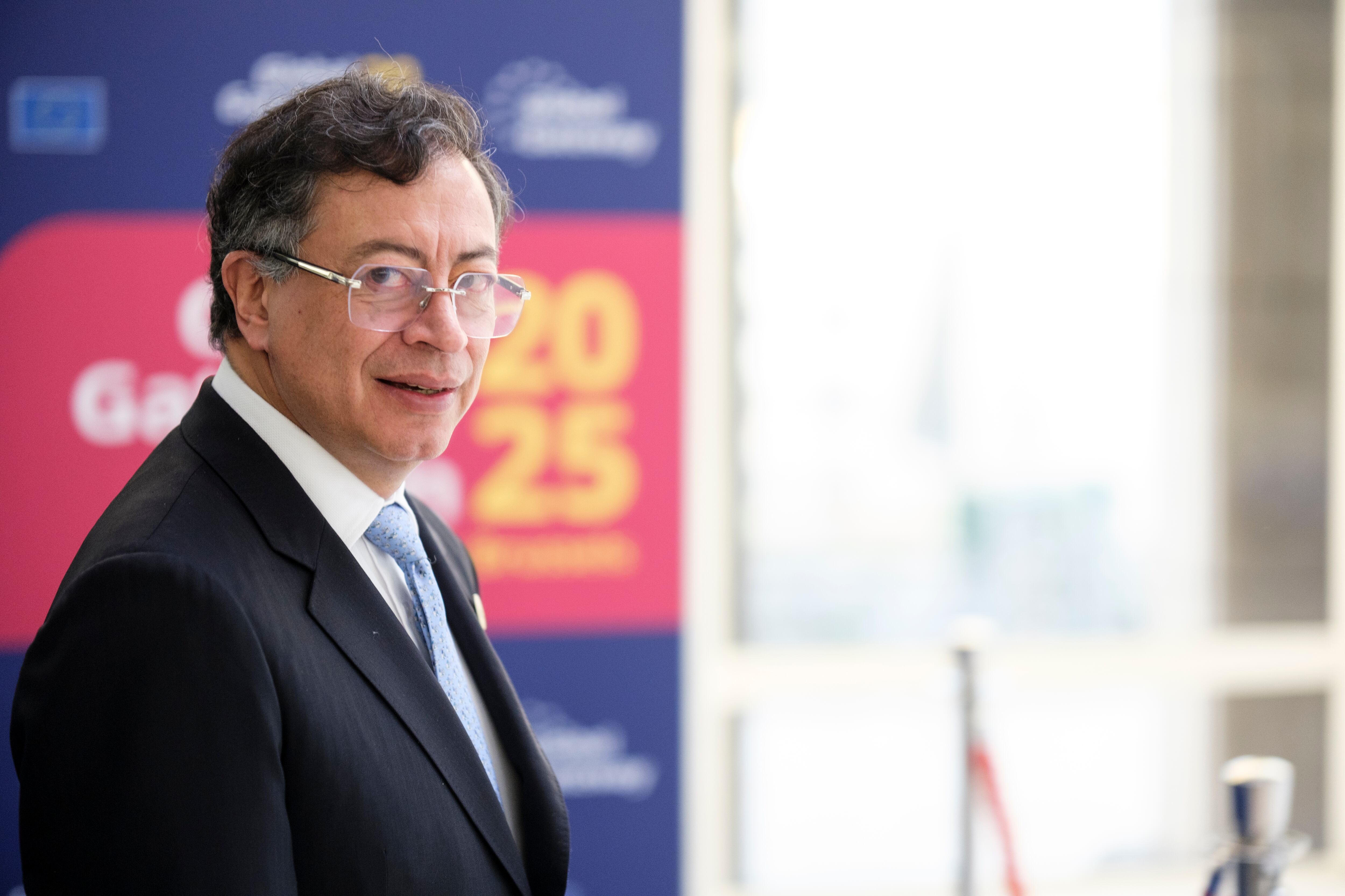 Presidente Gustavo Petro en el Foro Global Gateway 2025, el 9 de octubre de 2025, en Bruselas, Bélgica. (Thierry Monasse/Getty Images)