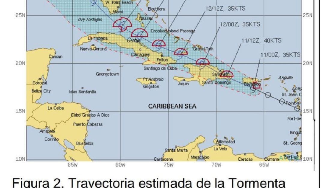 Los diferentes modelos internacionales, advierten una posible trayectoria hacia la isla de República Dominicana