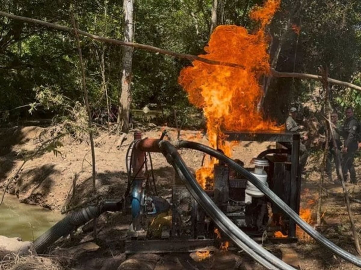 Ejército destruye mina ilegal que extraía oro por $90 millones mensuales en Coyaima, Tolima