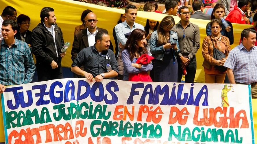 Marcha de funcionarios de Asonal/ Imagen de referencia. Foto: Colprensa.