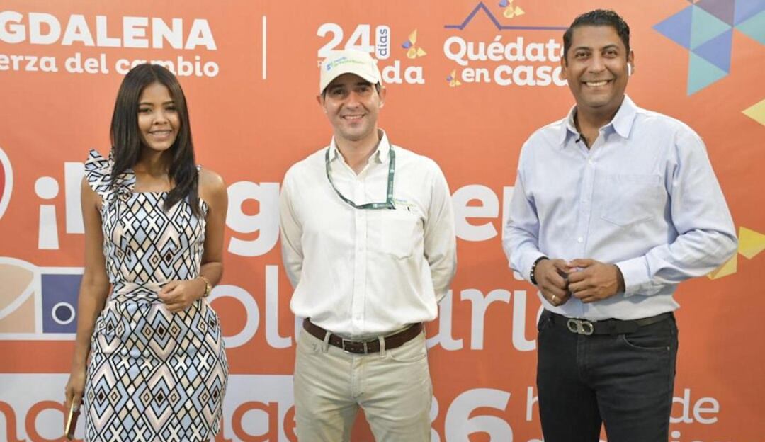 Marcos Arzuaga, director de Comunicaciones y Relaciones Públicas de la Sociedad a Portuaria de Santa Marta, dio a conocer la donación durante la transmisión de ‘Magdalena Solidario’.