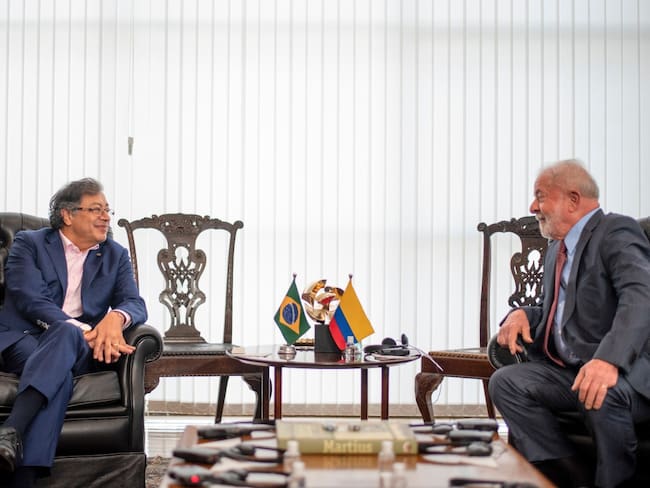 El presidente Gustavo Petro tuvo su primer encuentro binacional con el presidente brasileño Lula Da Silva, ahora que se posesionó (Presidencia)