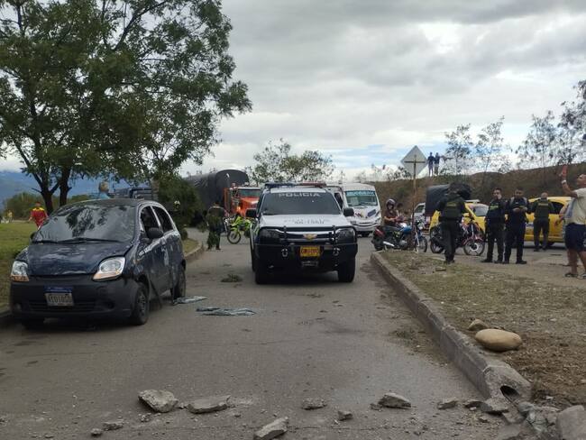 Lanzan explosivo al paso de una patrulla en Cúcuta. / Foto: Cortesía.