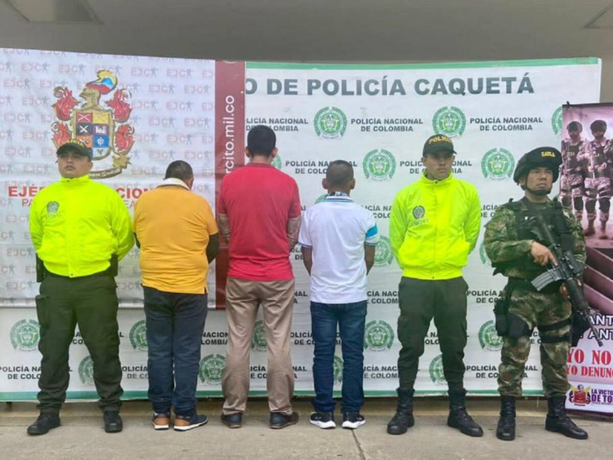 En Caquetá capturados tres presuntos integrantes de la 'Miller Perdomo'