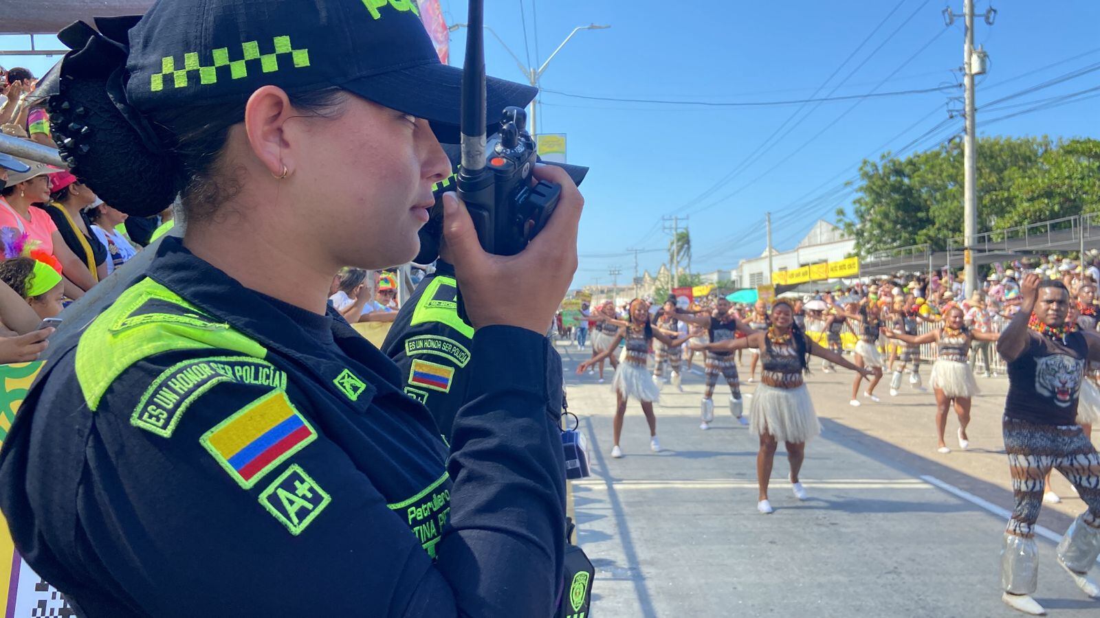 Labores de acompañamiento de la Policía Metropolitana de Barranquilla./ Foto: Policía Metropolitana