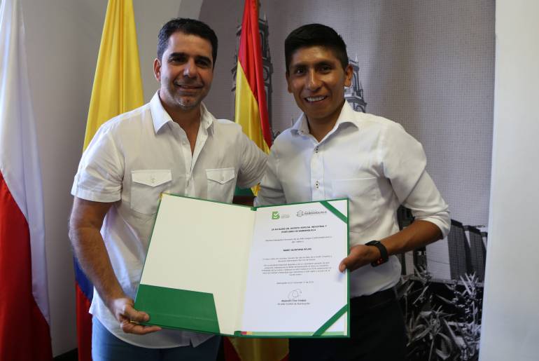Alcalde Alejandro Char y Nairo Quintana.
