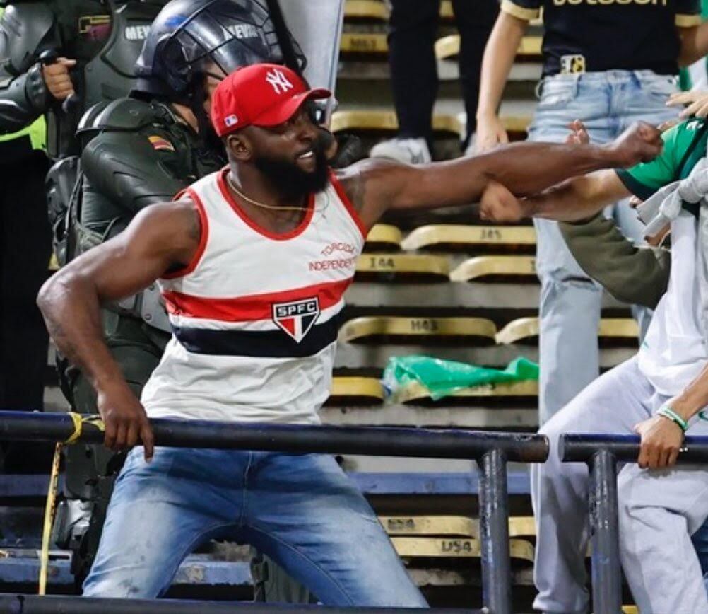 Según las autoridades, Allan Aquino de Souza, hincha de Sao Paulo, fue quien inició los desmanes en el estadio Atanasio Girardot de Medellín. Foto: Cortesía.