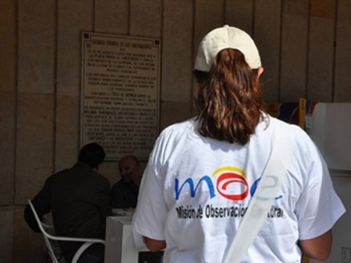 La MOE afirma que son los partidos políticos y no el Consejo Nacional Electoral los que pueden retirar avales