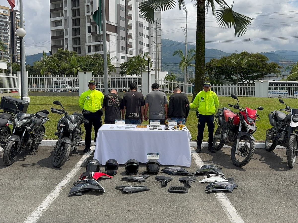Desarticulan red dedicada a la venta ilegal de motocicletas en el Quindío