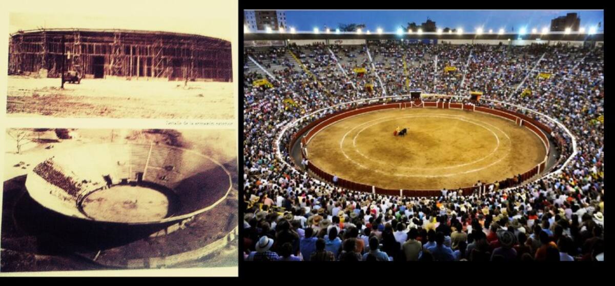 Antes y ahora Plaza de Toros de Cañaverajelo