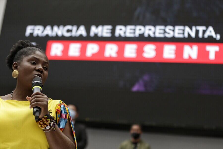 Fórmula vicepresidencial de Gustavo Petro, Francia Márquez. Foto: Colprensa.