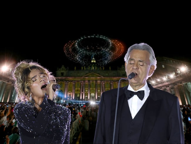 Karol G en el Vaticano: así fue el concierto de la cantante colombiana con Andrea Bocelli