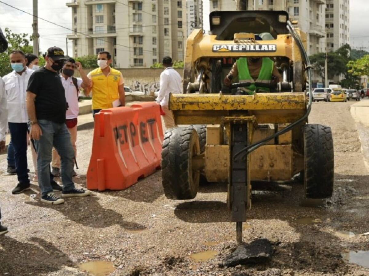 Arrancaron obras del puente Benjamín Herrera en Cartagena