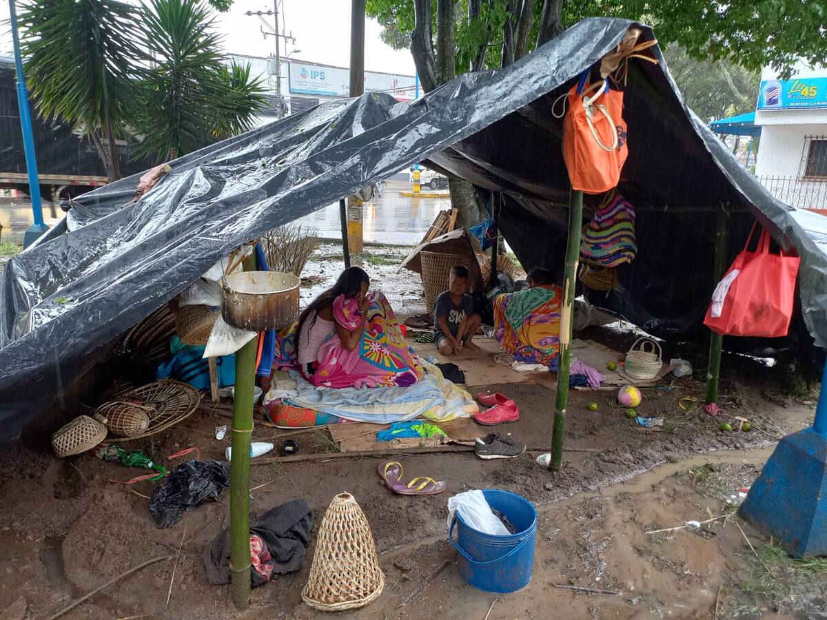 Así está el parque Romero en donde vive la comunidad Yukpa