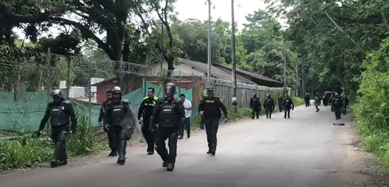 Esmad en Yondó- captura video Policía.