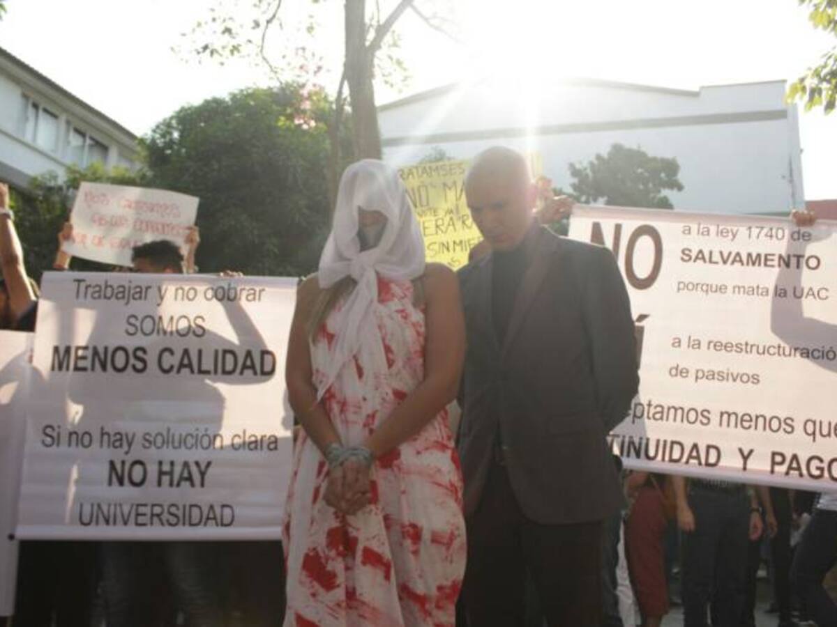 Las creativas manifestaciones de estudiantes de la Uniautónoma
