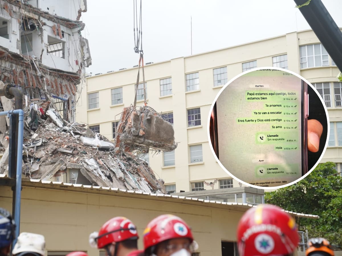 Paciente sepultado entre escombros del terremoto recibió tres llamadas de su hija