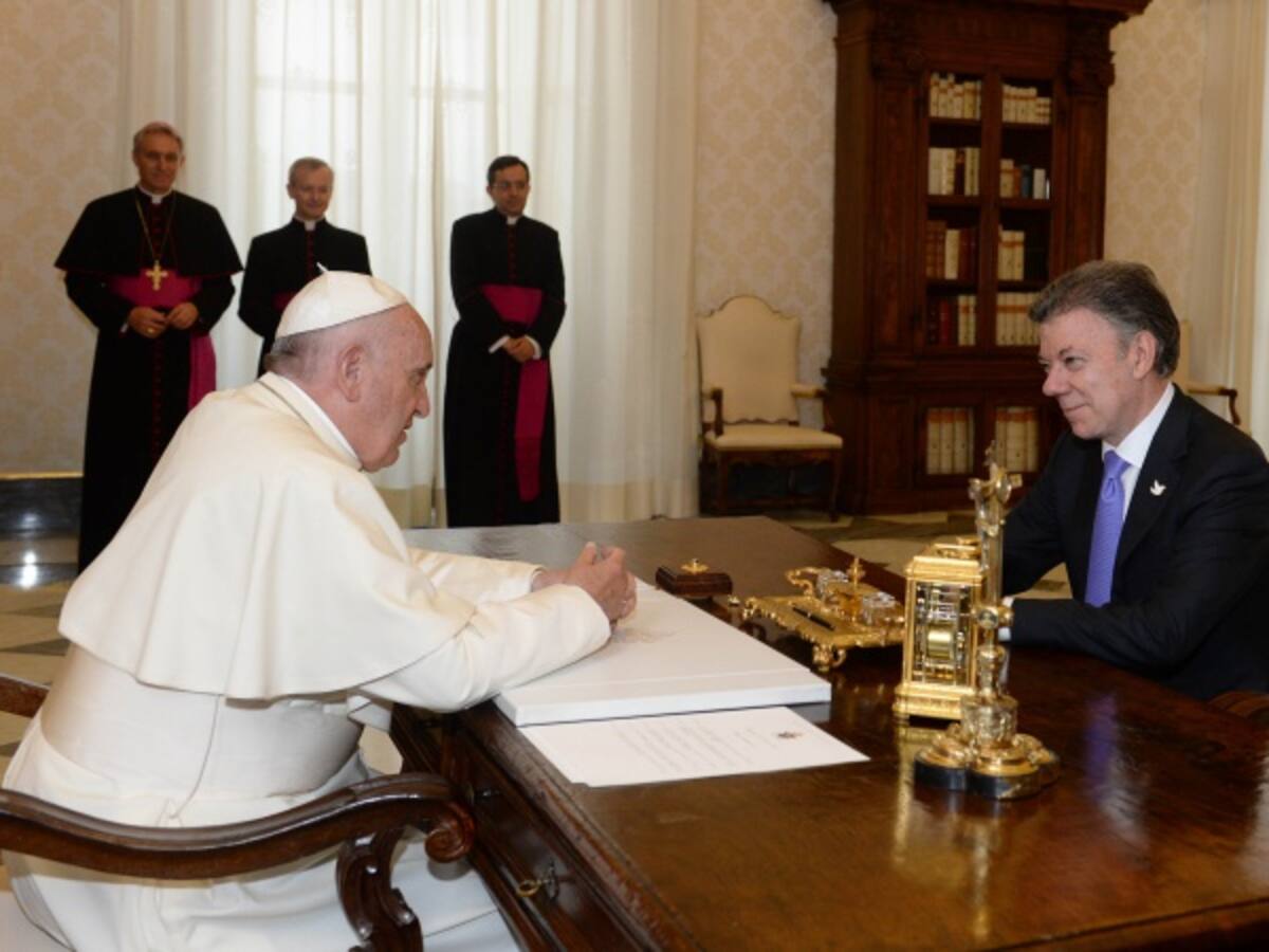 El Vaticano notifica a Santos oficialmente la visita del papa Francisco a Colombia en 2017