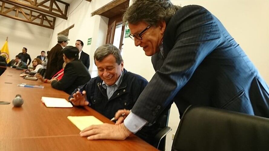 Pablo Beltrán y Gustavo Bell. Foto: Colprensa