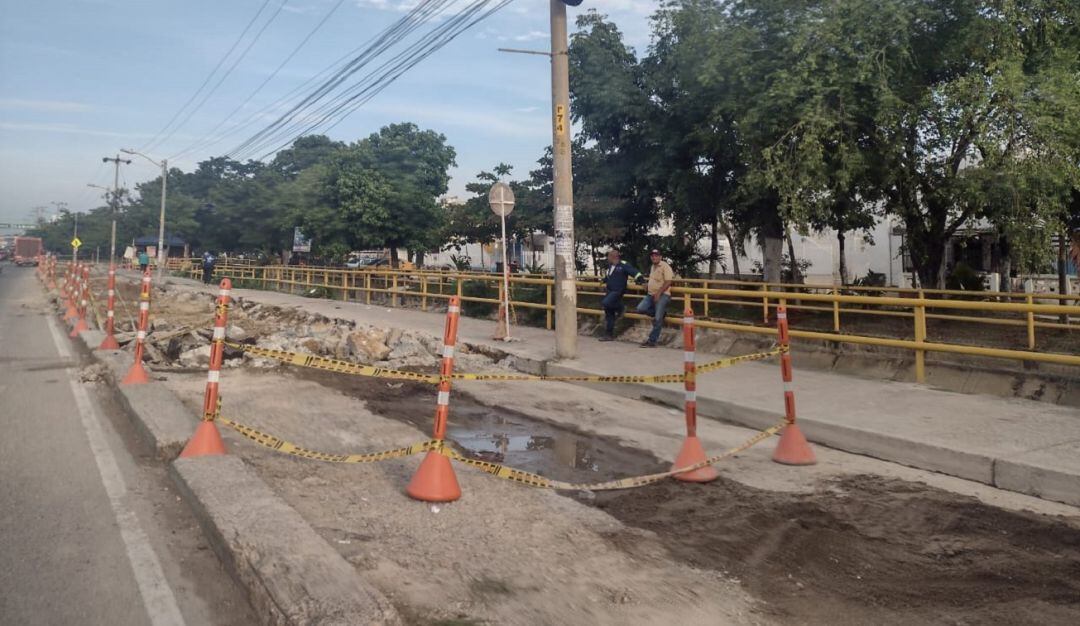 Vecinos del sector aseguran que los trabajos avanzan a paso lento