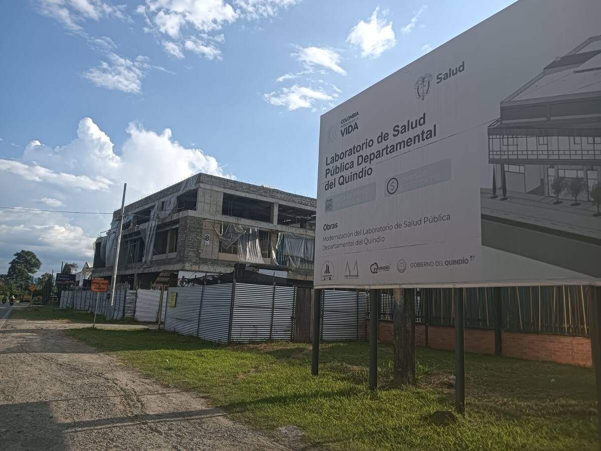 Paralizadas están las obras del laboratorio de salud pública del Quindío en Armenia