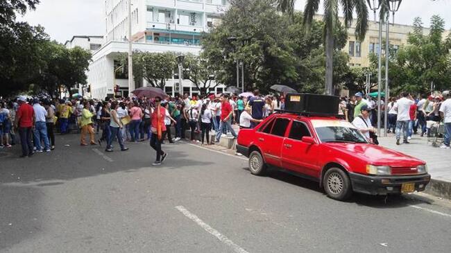 Protestas en el parque Santander