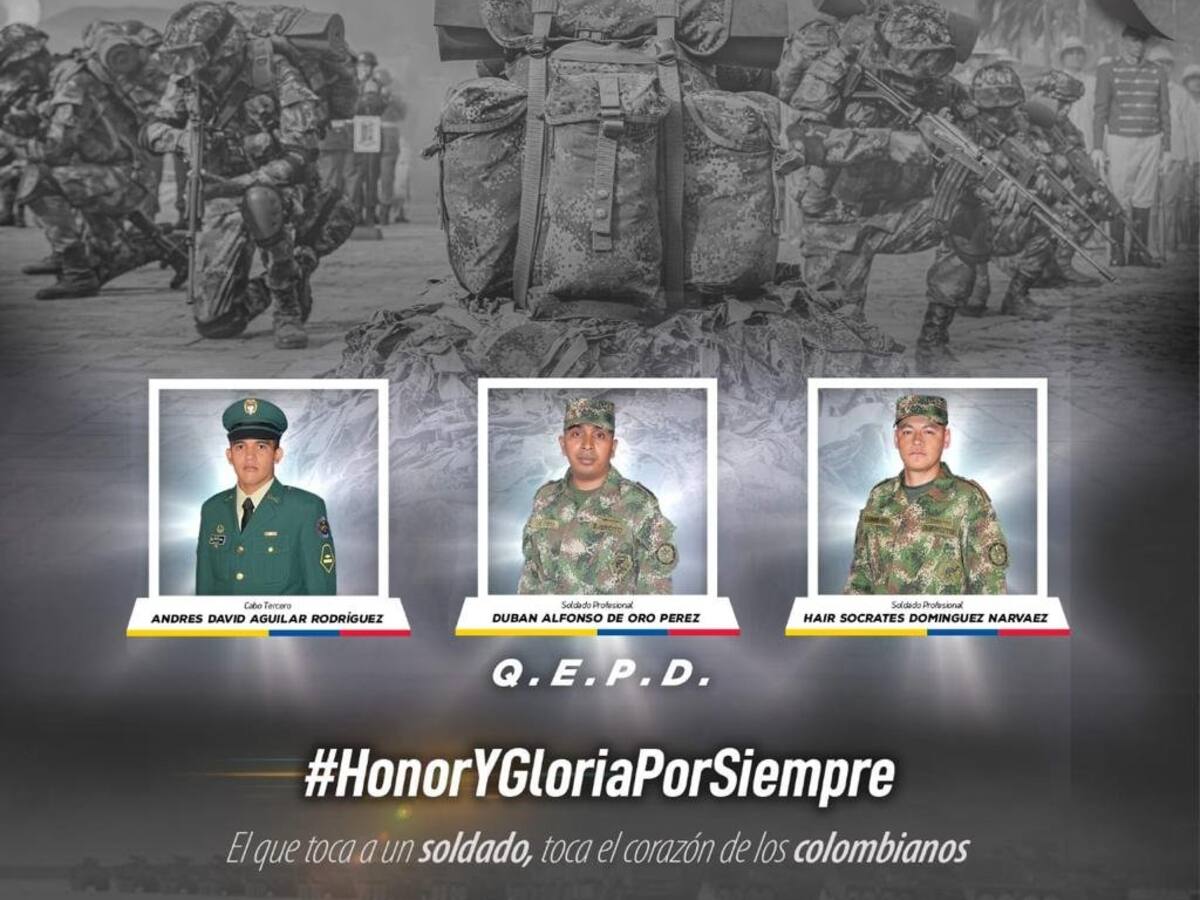 Mueren en combates tres militares en el Cauca