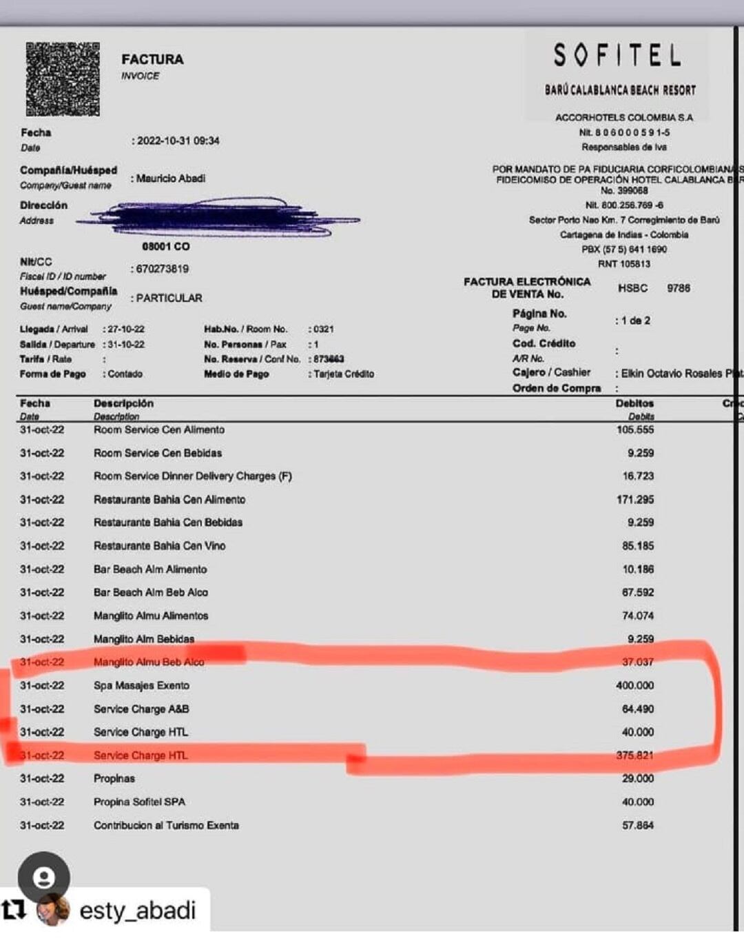 Captura de pantalla instagram @flavia2santos