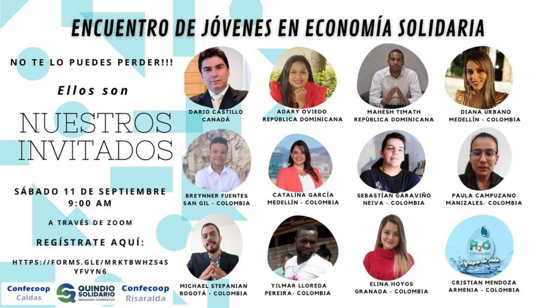 Invitados al encuentro con jóvenes organizado por Confecoop Caldas