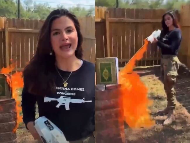 Valentina Gómez: la candidata colombiana que quema un Corán en su campaña al Congreso en Texas