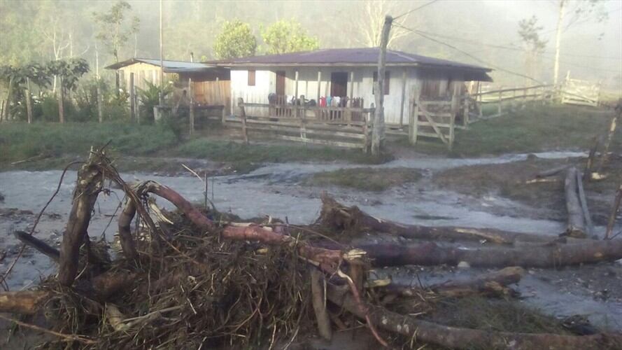 Evacuadas 36 familias por avalancha en Morales, Cauca. Foto: Cortesía Yamir Mosquera