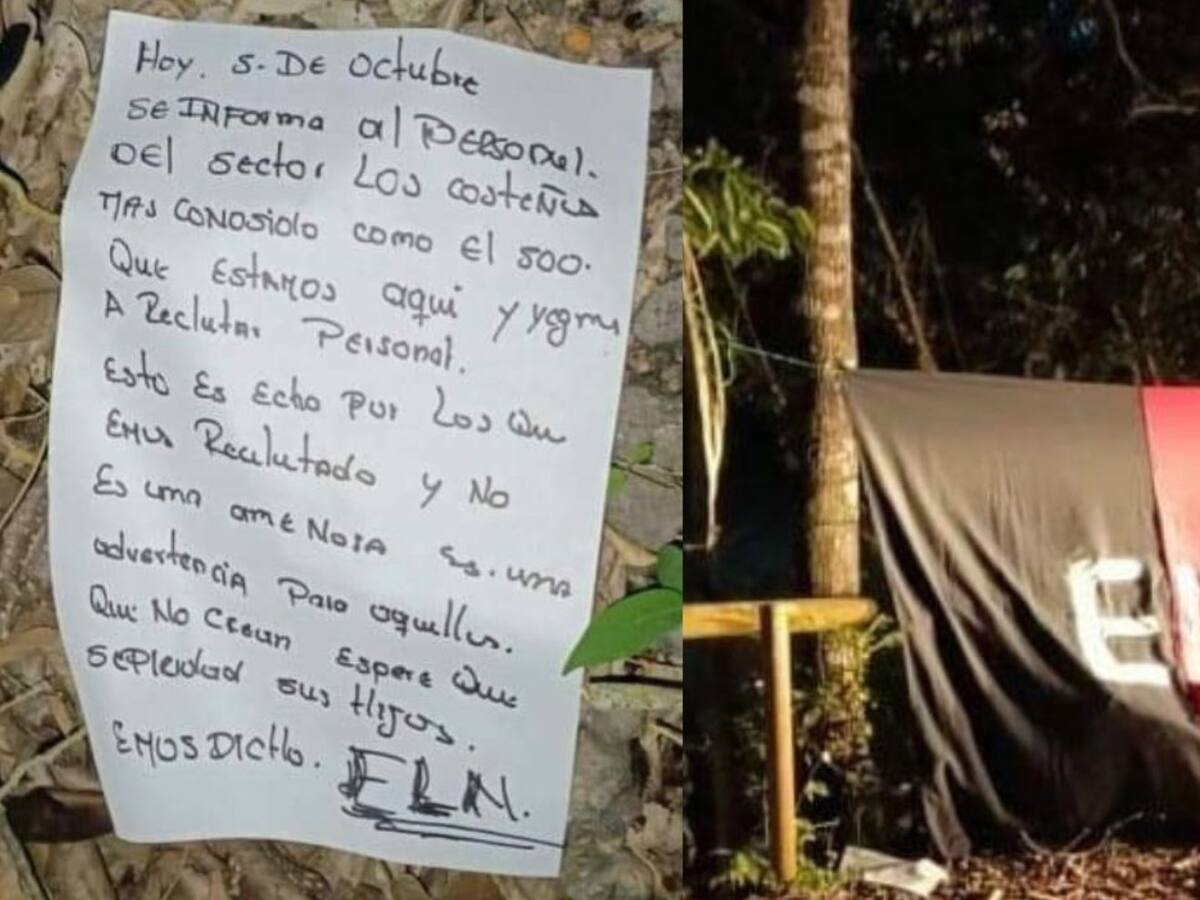 Investigan la presencia de bandera y panfleto alusivo al ELN en Barrancabermeja