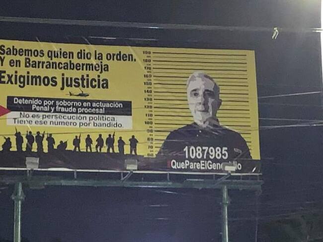 Polémica por valla contra expresidente en Barrancabermeja