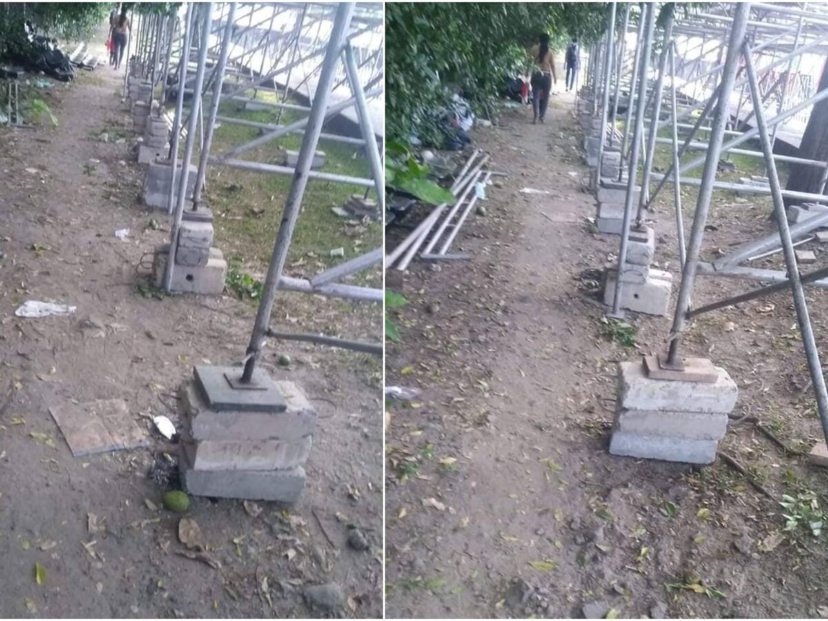 Preocupación por estructura que sosteniente los palcos de las fiestas de Ibagué