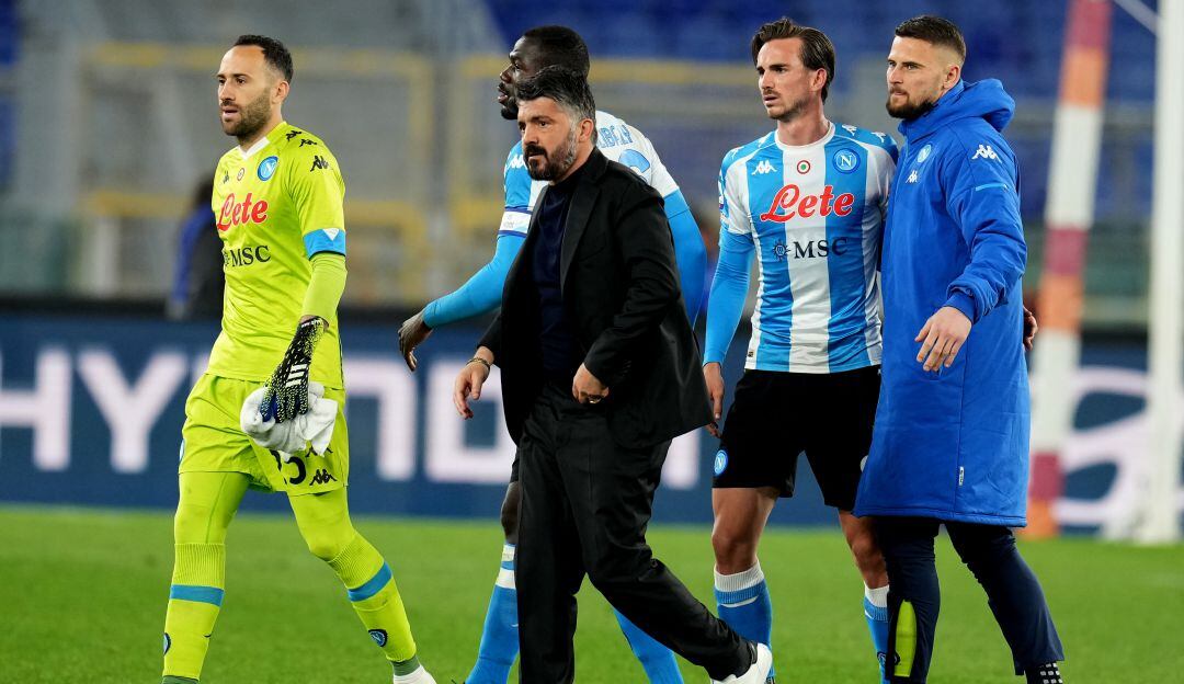Napoli tras la victoria ante Roma por la jornada 28 de la Serie A