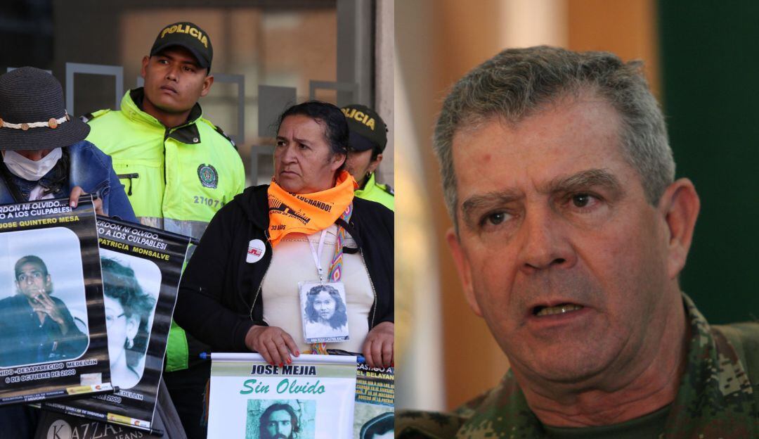 Madres de Soacha hablan de la imputación de cargos al general Mario Montoya por falsos positivos.