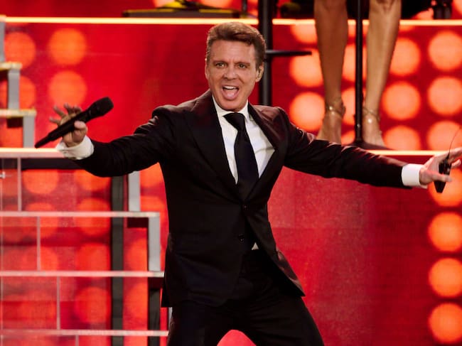 MADRID, SPAIN - JULY 07: Singer Luis Miguel performs on stage at the Santiago Bernabeu stadium on July 07, 2024 in Madrid, Spain. (Photo by Carlos Alvarez/WireImage)