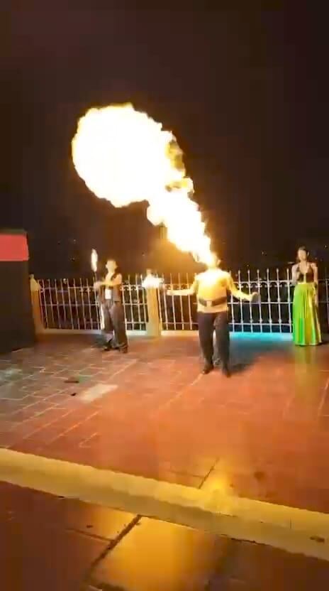 Espectáculo en el barrio Cristo Rey de Ocaña / Foto: Redes sociales