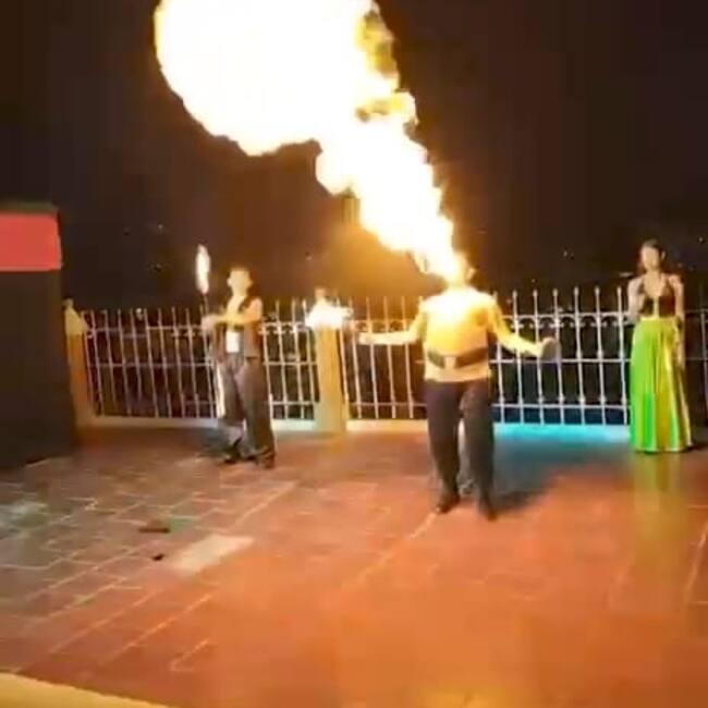 Espectáculo en el barrio Cristo Rey de Ocaña / Foto: Redes sociales