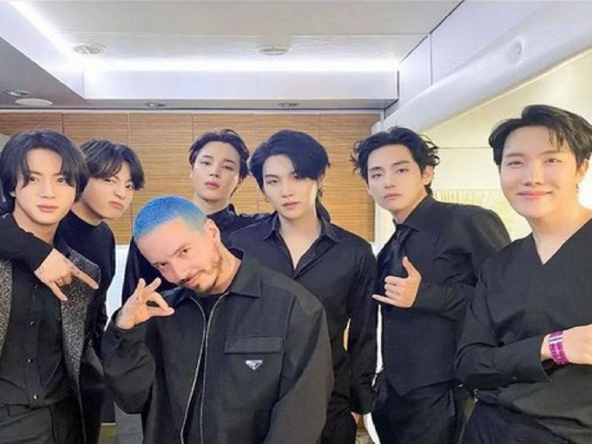 ¿Posible colaboración? J Balvin publica foto junto a BTS