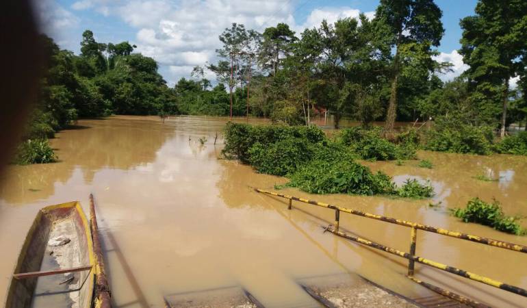 La zona rural del municipio de Tibú, resulto afectada por las lluvias que desbordaron varios ríos en la población.