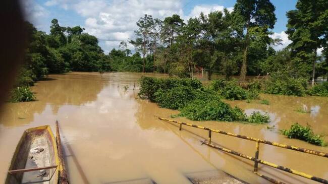 La zona rural del municipio de Tibú, resulto afectada por las lluvias que desbordaron varios ríos en la población.