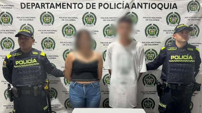Capturados por generar un incendio- foto policía Antioquia