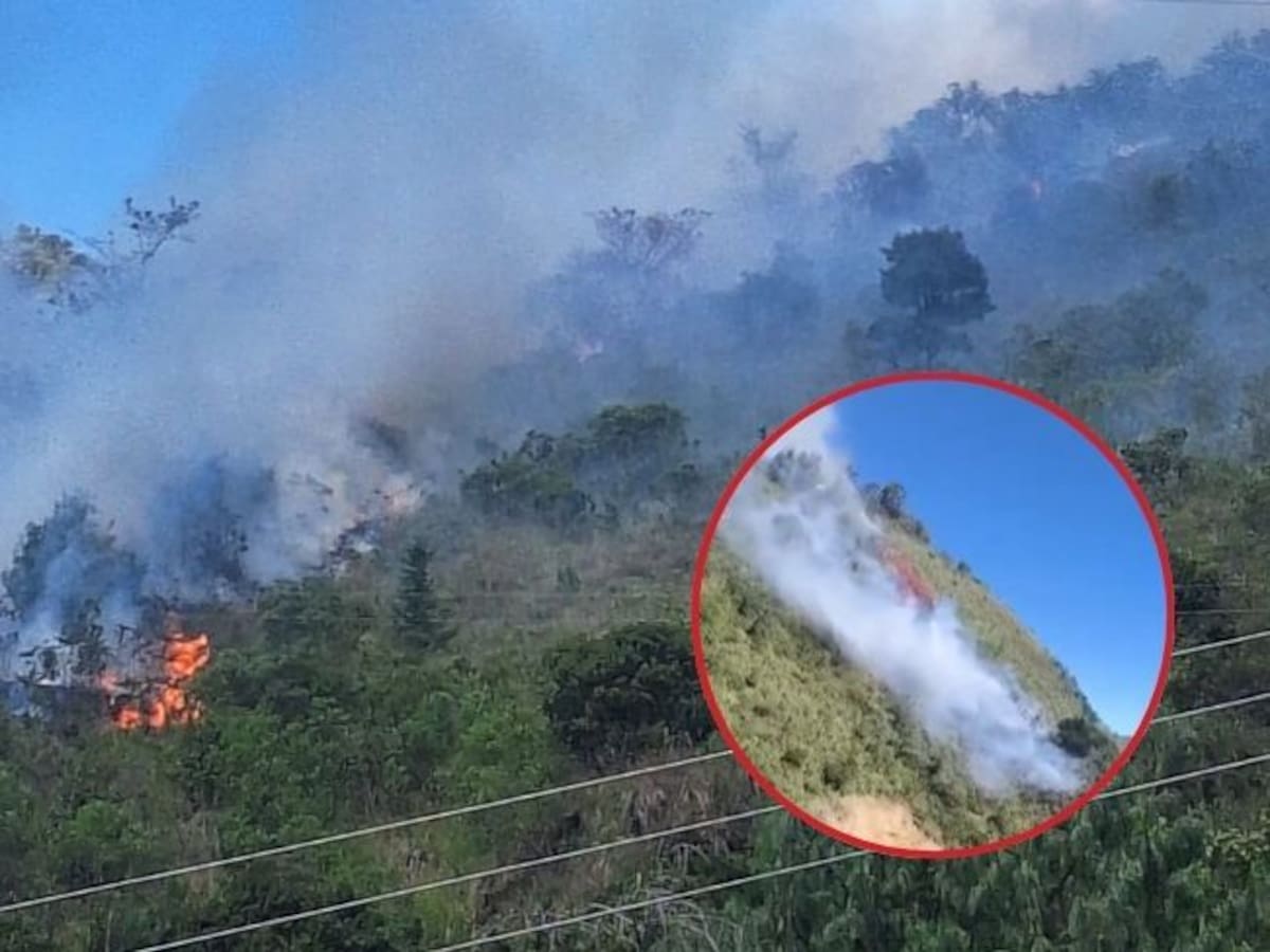 Incendio forestal en Vetas activa alertas por temporada seca y fenómeno de El Niño en Santander
