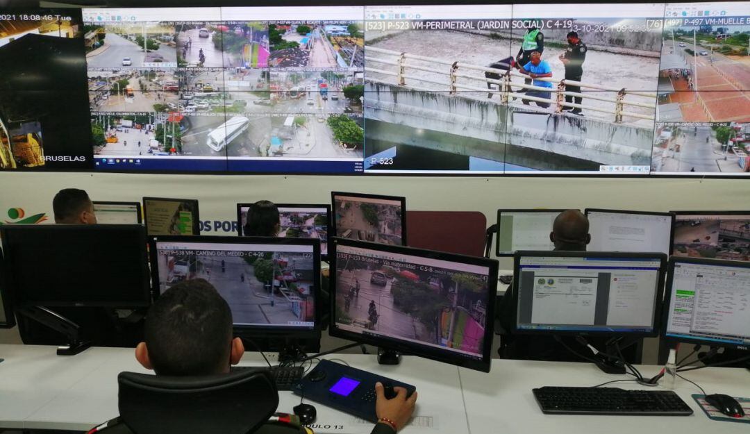 Desde el 13 de agosto gracias a las cámaras se han presentado 105 casos de incautación de droga, 77 de intervención en riñas y seis capturas