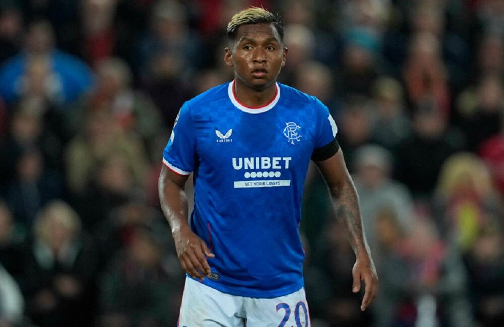 Alfredo Morelos de Rangers  (Foto por Ulrik Pedersen/DeFodi Images via Getty Images)