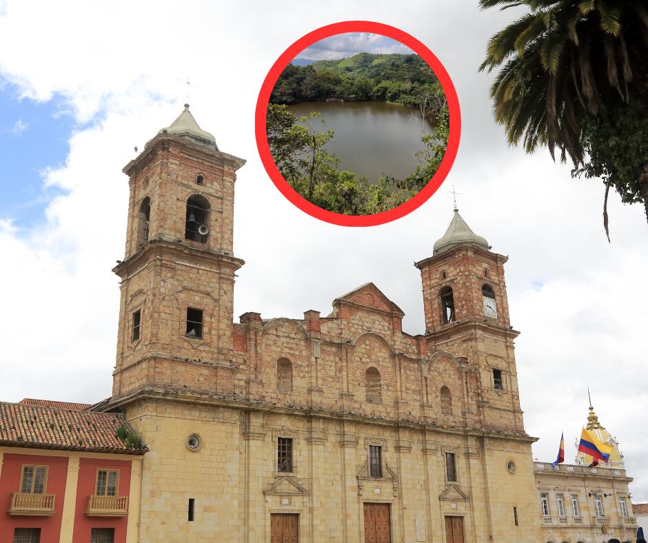 Catedral de La Santísima Trinidad en Zipaquirá y Laguna El Tabacal en La Vega (Getty Images).